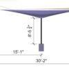 Triangle Shade Structure: 3 Point, 5 Post - Image 3