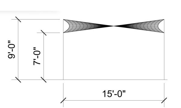 DIY Shade Sail 4 Point - structure dimensions