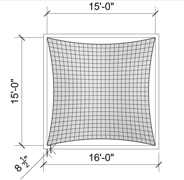 DIY Shade Sail 4 Point - top dimensions