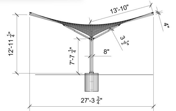 HYPAR UMBRELLA 002 - structure dims