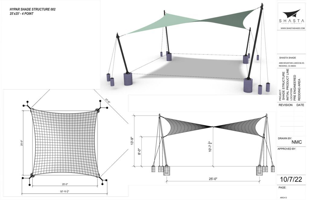 Shasta Shade Company Hypar Shade Structure 002