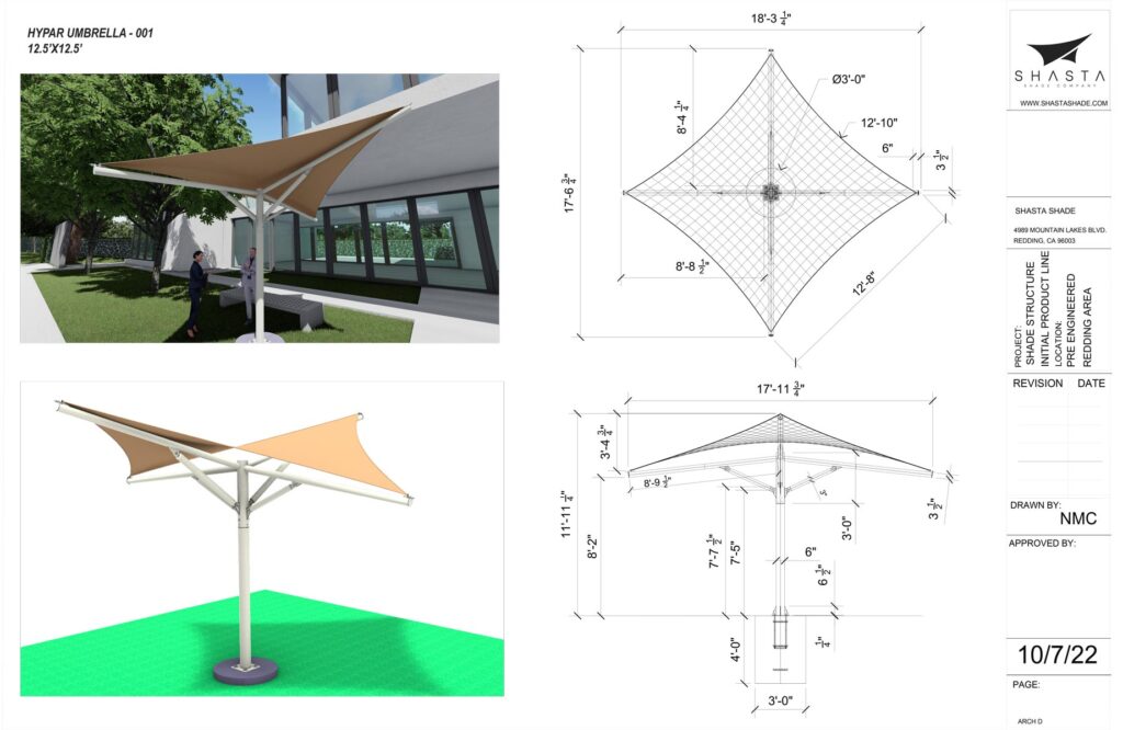 Shasta Shade Company Hypar Umbrella 001